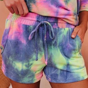 HARMONY POCKETED TIE DYE KNIT SHORTS